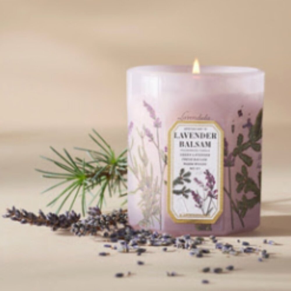 Anthropologie - Apothecary 18 Fresh Lavender Balsam Small Glass Candle